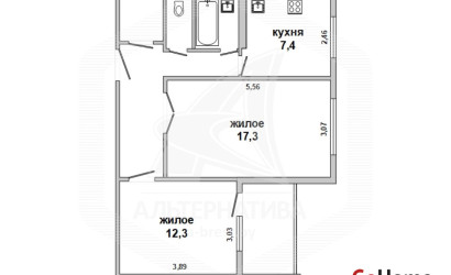 Купить 2-комнатную квартиру, Брест, Ковалево, ул. Луцкая. Фото 15