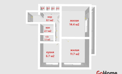 Купить 2-комнатную квартиру, Минск, Уборевича ул., 126 (Заводской район). Фото 1