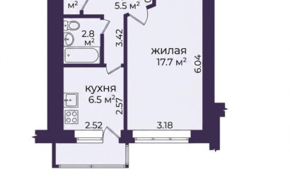 Купить 1-комнатную квартиру, Минск, Горный пер., 6(Советский район). Фото 13