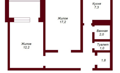Купить 2-комнатную квартиру, Брест, ул. Ленинградская, д. . Фото 12