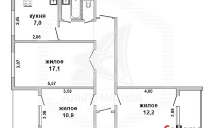 Купить 3-комнатную квартиру, Брест, Ковалево, ул. Суворова