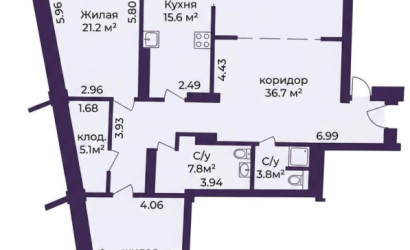 Купить 3-комнатную квартиру, Минск, Гвардейская ул., 8 (Центральный район). Фото 34