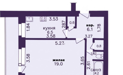 Купить 1-комнатную квартиру, Молодечно, Якуба Ясинского ул., 30/А. Фото 19