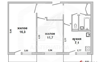 Купить 2-комнатную квартиру, Брест, Южный, ул. Рокоссовского. Фото 1