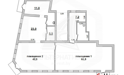 Аренда торгового помещения, Брест, Центр, от 81 до 87 кв.м.. Фото 8