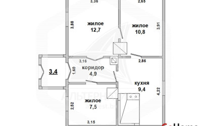 Купить дом в деревне, Теляки, Озятский с/с, 25 соток. Фото 1