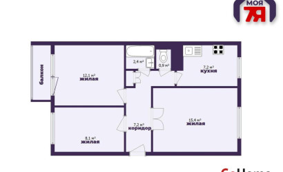 Купить 3-комнатную квартиру, Олехновичи, Молодежная ул., 9. Фото 18