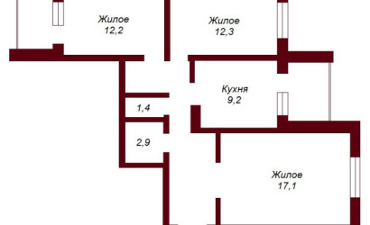 Купить 3-комнатную квартиру, Брест, ул. Колесника, д. . Фото 13