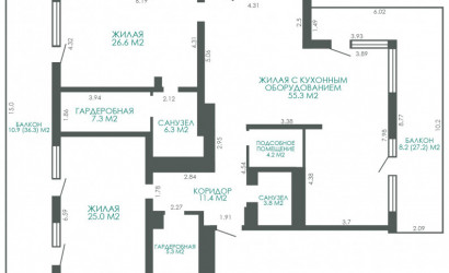 Купить 3-комнатную квартиру, Ратомка, Солнечный Пляж ул., 7. Фото 5