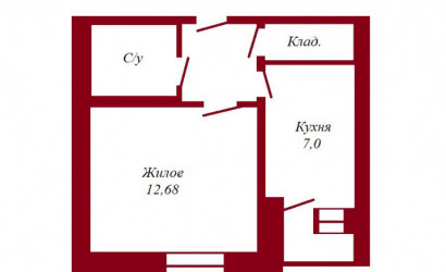 Купить 1-комнатную квартиру, Пинск, Центральная, 76. Фото 10