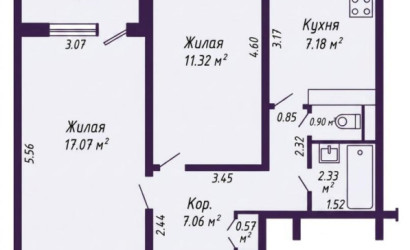 Купить 2-комнатную квартиру, Минск, Багратиона 2-й пер., 19(Партизанский район). Фото 2