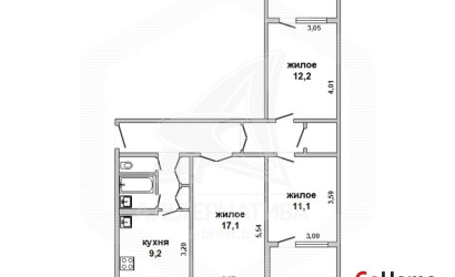 Купить 3-комнатную квартиру, Брест, Восток, ул. Гродненская. Фото 13