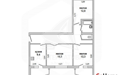 Купить 3-комнатную квартиру, Брест, Дубровка, ул. Лейтенанта Рябцева. Фото 17