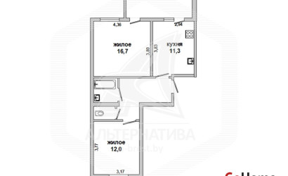 Купить 2-комнатную квартиру, Брест, Брестских дивизий, ул. Брестских дивизий. Фото 15