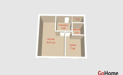 Купить 1-комнатную квартиру, Борисов, Строителей ул., 2/а. Фото 15