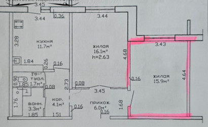 Купить 1-комнатную квартиру, Гомель, Рябиновая ул., 8. Фото 11