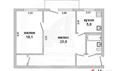 Купить 2-комнатную квартиру, Малорита, , . Фото 1
