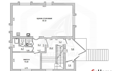  2-этаж.(43 м2), Мухавец(Мухавецкая, 1)