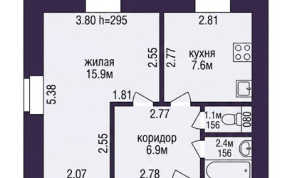 Купить 1-комнатную квартиру, Молодечно, Якуба Ясинского ул., 28. Фото 15