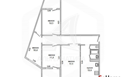 Купить 4-комнатную квартиру, Брест, Ковалево, ул. Октябрьской Революции. Фото 10