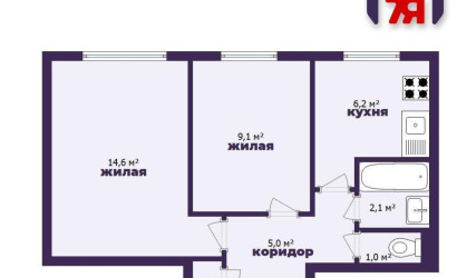 Купить 2-комнатную квартиру, Солигорск, Константина Заслонова ул., 30. Фото 18