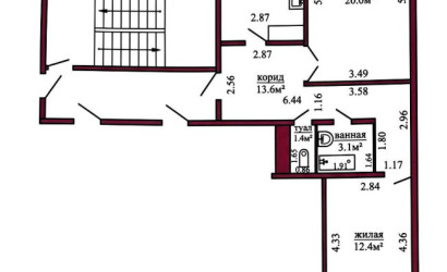 Купить 2-комнатную квартиру, Гродно, Огинского, 18. Фото 14