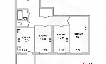 Купить 3-комнатную квартиру, Харитоны, , 