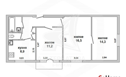 Купить 3-комнатную квартиру, Брест, Центр, ул. Дзержинского. Фото 11