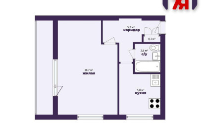 Купить 1-комнатную квартиру, Минск, Рокоссовского просп., 144 (Ленинский район). Фото 13