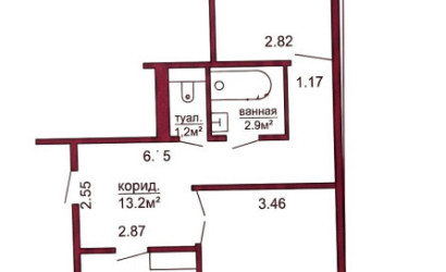 Купить 2-комнатную квартиру, Гродно, Южная, 12А. Фото 13