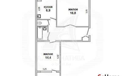 Купить 2-комнатную квартиру, Брест, Центр, ул. Халтурина. Фото 14