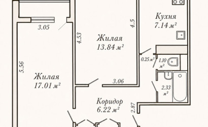Купить 2-комнатную квартиру, Минск, Бирюзова, 13Б (Фрунзенский район). Фото 13