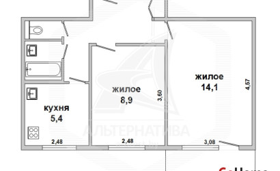 Купить 2-комнатную квартиру, Брест, Заводская, ул. Янки Купалы. Фото 10