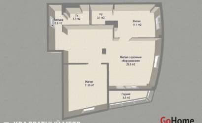 Купить 3-комнатную квартиру, Минск, ул. Чюрлениса, д. 4 (Московский район). Фото 16