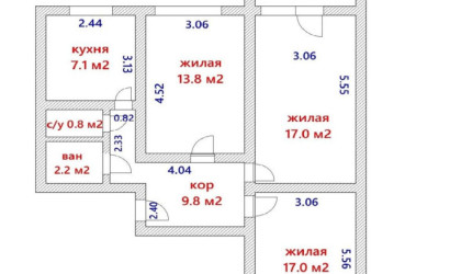 Купить 3-комнатную квартиру, Минск, Восточная ул., 30 (Советский район). Фото 29