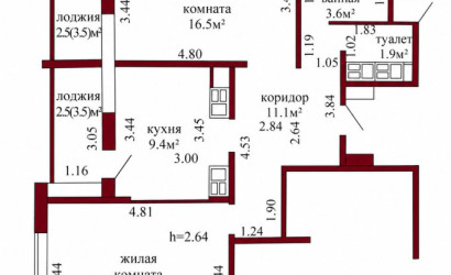 Купить 2-комнатную квартиру, Гродно, Старомалыщинская, 116. Фото 16