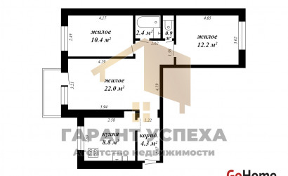 Купить 3-комнатную квартиру, Брест, ул. Пушкинская. Фото 18