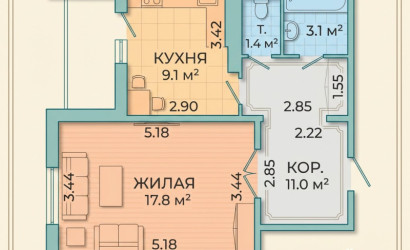 Купить 1-комнатную квартиру, Минск, Могилёвская, 16/5 (Октябрьский район). Фото 1