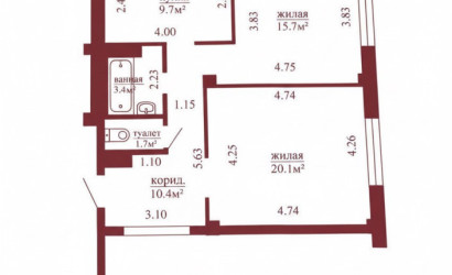 Купить 2-комнатную квартиру, Гродно, Дзержинского, 133А. Фото 11