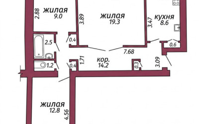 Купить 3-комнатную квартиру, Гродно, Ожешко, 42. Фото 15