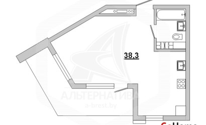 Купить 1-комнатную квартиру, Кобрин, , . Фото 11