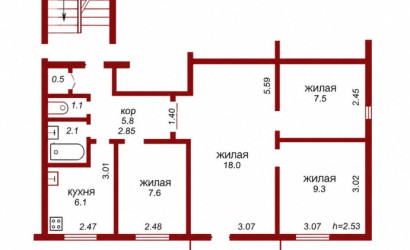 Купить 4-комнатную квартиру, Гродно, Соломовой, 54. Фото 7