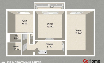 Купить 2-комнатную квартиру, Минск, Лобанка ул., 50 (Фрунзенский район). Фото 19