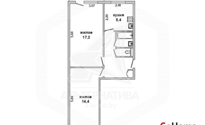 Купить 2-комнатную квартиру, Брест, Восток, ул. Московская. Фото 9
