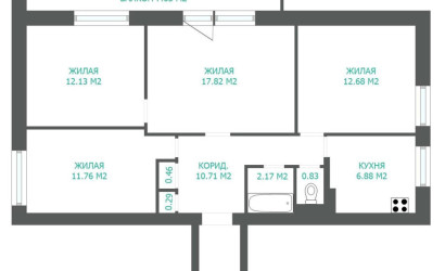 Купить 4-комнатную квартиру, Минск, Богдановича ул., 143 (Советский район). Фото 1