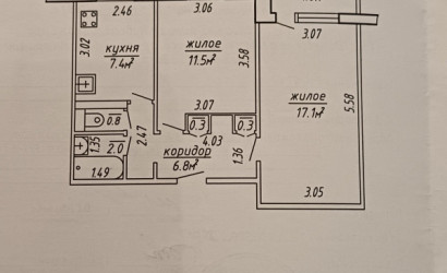 Купить 2-комнатную квартиру, Новополоцк, Молодежная ул., 191. Фото 8