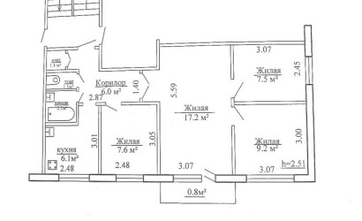 Купить 4-комнатную квартиру, Гродно, Домбровского, 13. Фото 6
