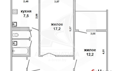 Купить 2-комнатную квартиру, Брест, Восток, ул. Советской Конституции. Фото 15