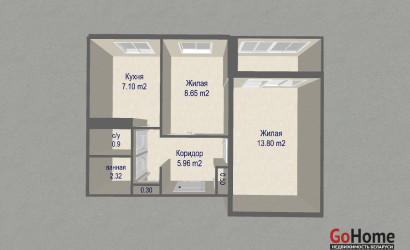 Купить 2-комнатную квартиру, Минск, ул. Калиновского, д. 70 (Первомайский район). Фото 3