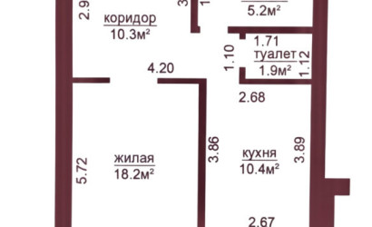 Купить 1-комнатную квартиру, Гродно, Южная, 3Б. Фото 6